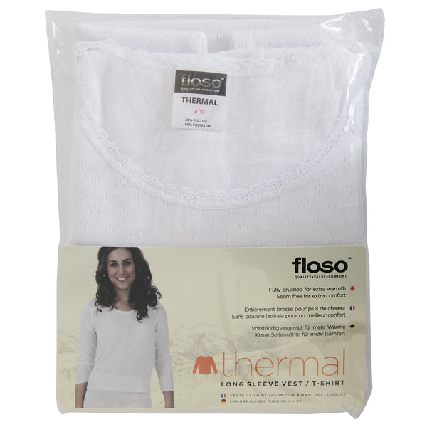 Floso FLOSO Ladies/Womens Thermal Underwear Long Sleeve T-Shirt/Top (Standard Range)