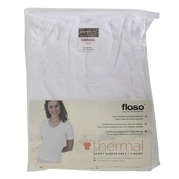 Floso FLOSO Ladies/Womens Thermal Underwear Short Sleeve T-Shirt/Top (Standard Range)
