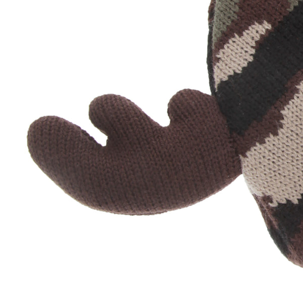Floso FLOSO Mens Camo Pattern Winter Beanie Hat With Moose Antlers