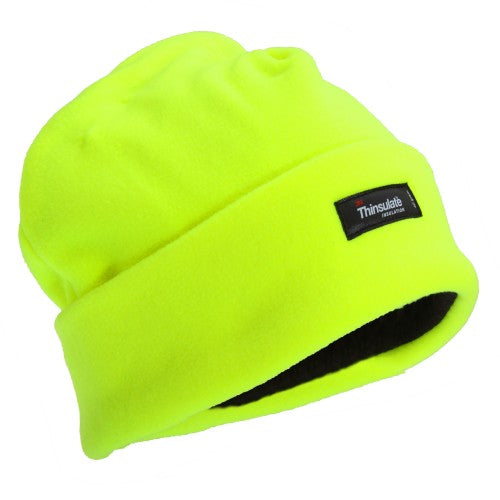 floso FLOSO Mens Hi Vis Thinsulate Thermal Fleece Winter Beanie Hat (3M 40g)
