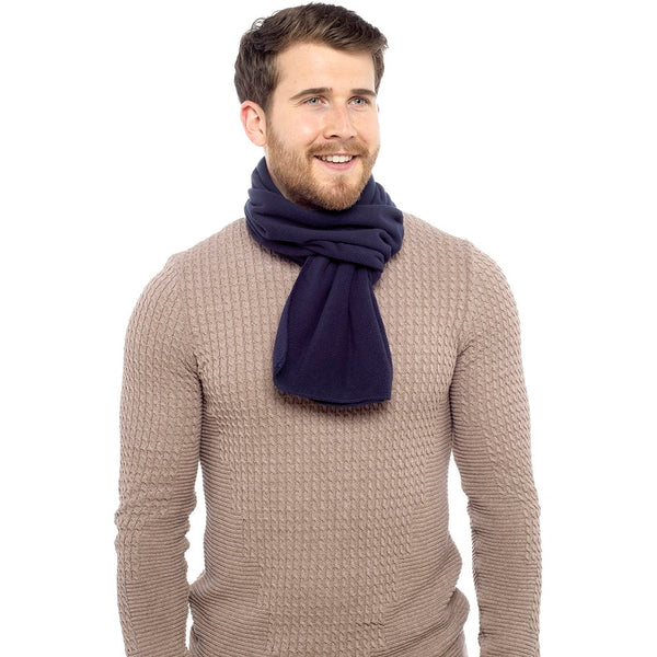 Floso FLOSO Mens Plain Thermal Polar Fleece Winter/Ski Scarf
