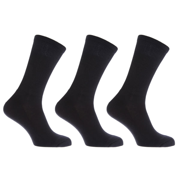 Floso FLOSO Mens Premium Quality Cotton Rich Cushion Sole Socks (Pack Of 3)