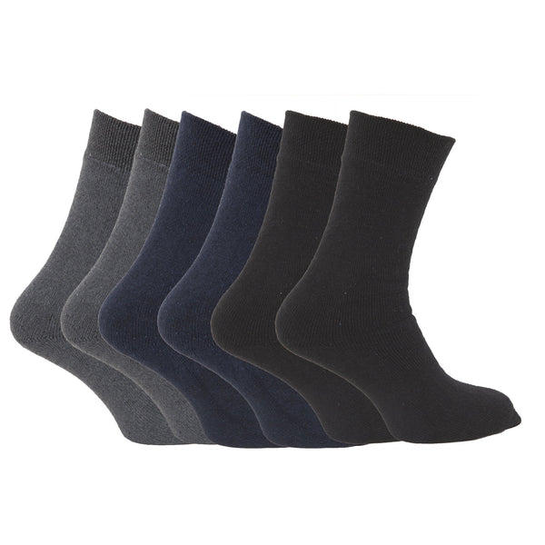 Floso FLOSO Mens Premium Quality Multipack 1.9 Tog Thermal Socks (Pack Of 6)