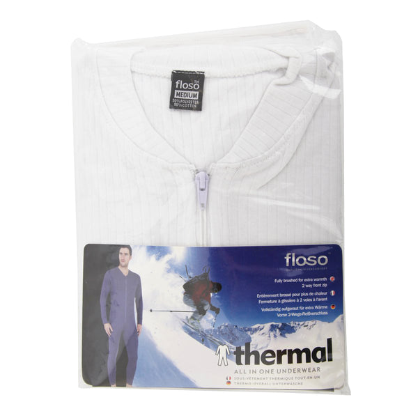 floso FLOSO Mens Thermal Underwear All In One Union Suit With Rear Flap (Standard Range)