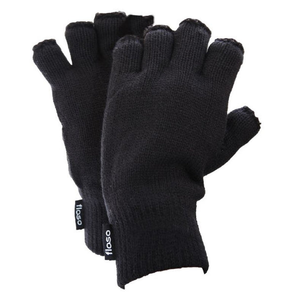 Floso FLOSO Mens Thinsulate Thermal Fingerless Gloves (3M 40g)