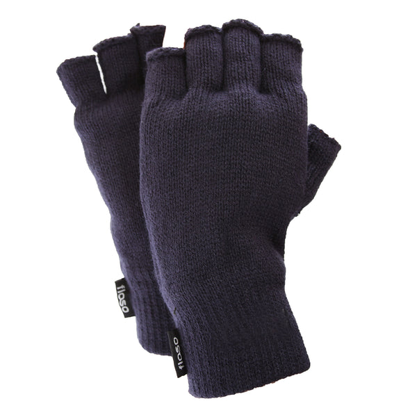 Floso FLOSO Mens Thinsulate Thermal Fingerless Gloves (3M 40g)