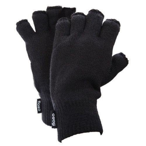 floso FLOSO Mens Thinsulate Thermal Fingerless Gloves (3M 40g)