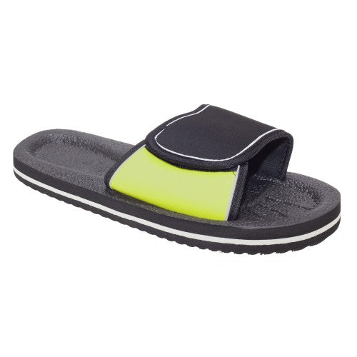 floso FLOSO Mens Two Tone Touch Fastening Flip Flops