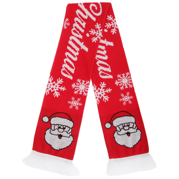 Floso FLOSO Unisex Christmas Design Winter Scarf With Fringing