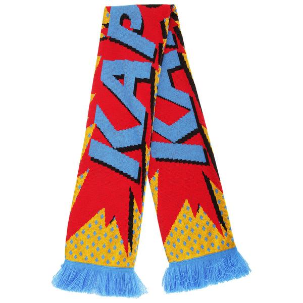 Floso FLOSO Unisex Comic Print Knitted Winter Scarf With Fringe