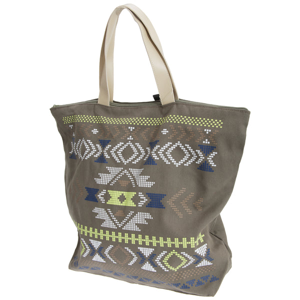 floso FLOSO Womens/Ladies Cotton Rich Aztec Print Top Handle Handbag