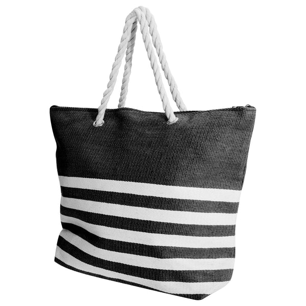 floso FLOSO Womens/Ladies Stripe Pattern Straw Woven Summer Handbag