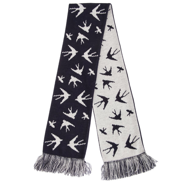 floso FLOSO Womens/Ladies Swallow Pattern Knitted Winter Scarf With Fringe