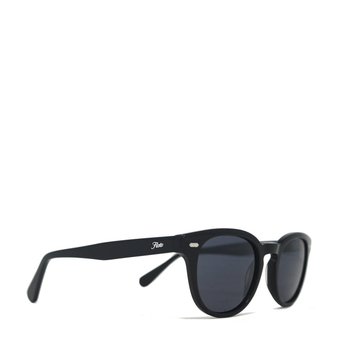 Floto Camelot Round Sunglasses Black