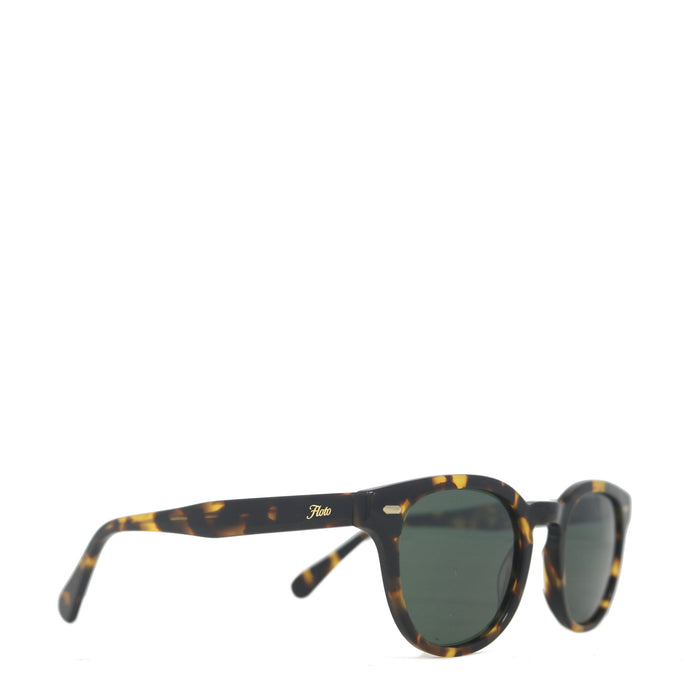 Floto Camelot Round Sunglasses Espresso Tortoise