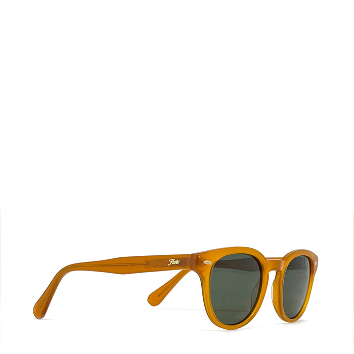 Floto Camelot Round Sunglasses Whiskey Fog