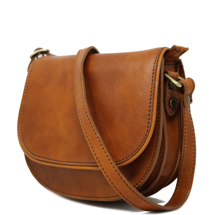 floto Chianti Saddle Bag Tobacco Brown