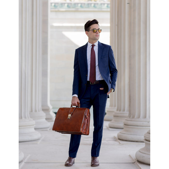 Floto Ciabatta Briefcase Tobacco Brown