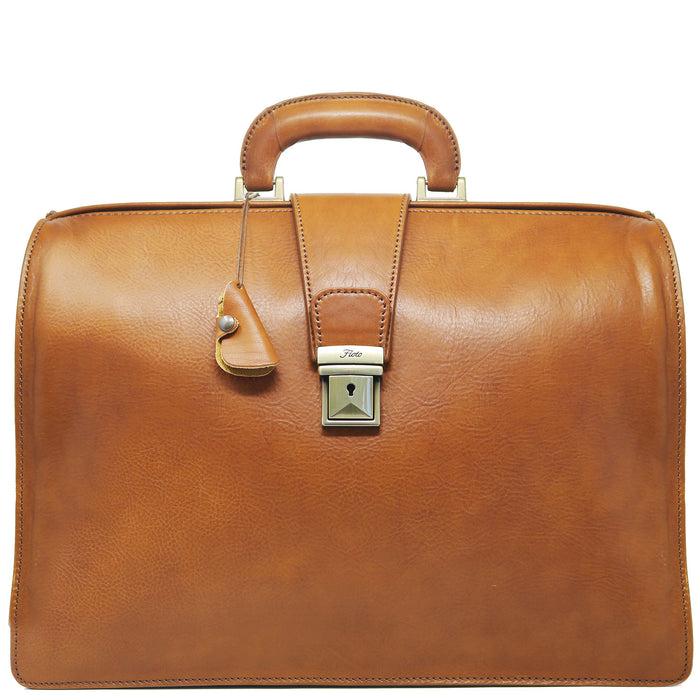 floto Ciabatta Briefcase Tobacco Brown