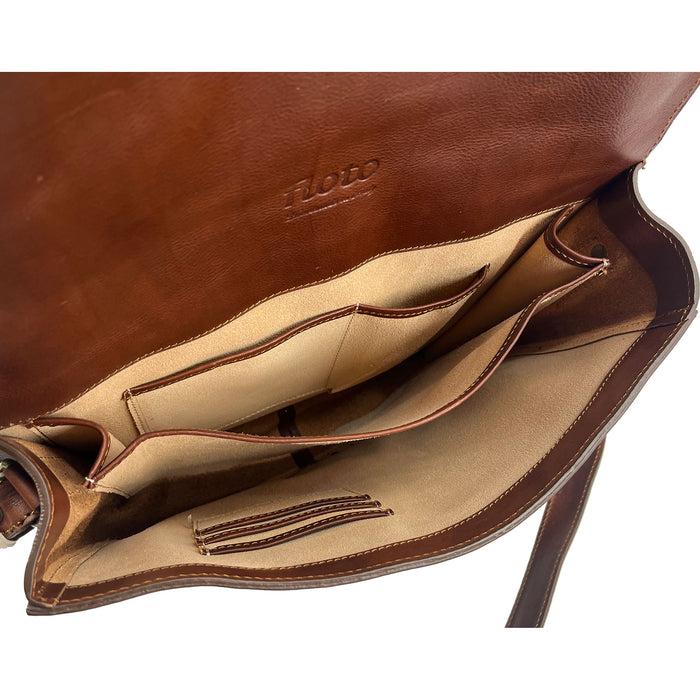 Floto Firenze Messenger Saddle Brown