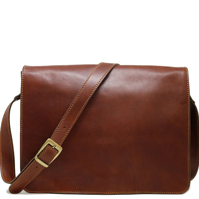 floto Firenze Messenger Saddle Brown