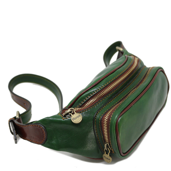 floto Floto Fanny Pack Sm Green & Brown