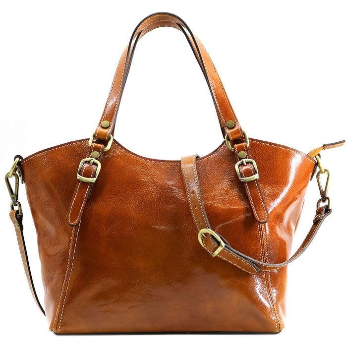 floto Ischia Shoulder Bag Olive (Honey) Brown