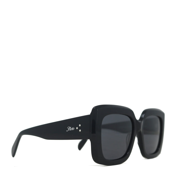 Floto Jacqueline Square Sunglasses Black