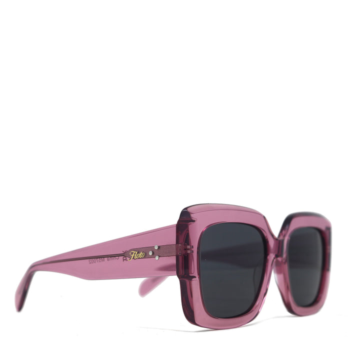Floto Jacqueline Square Sunglasses Sunset Rose