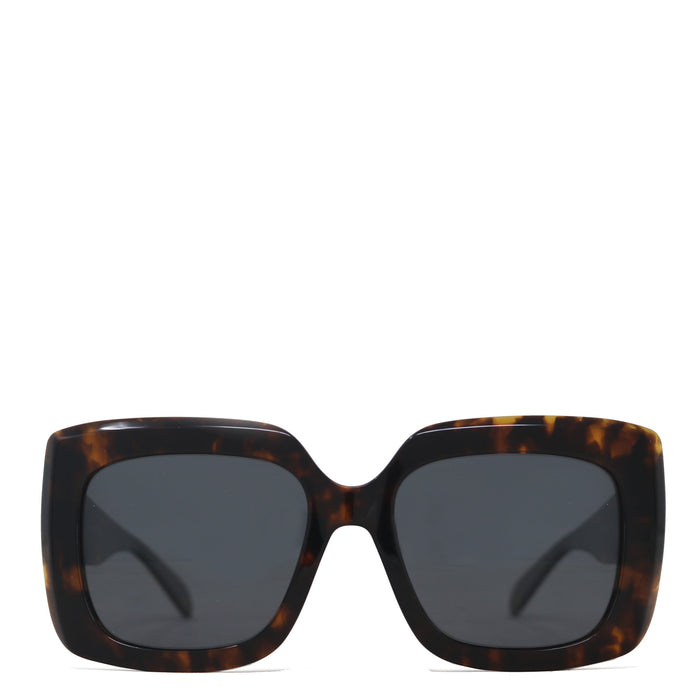 floto Jacqueline Square Sunglasses Tuscan Shell