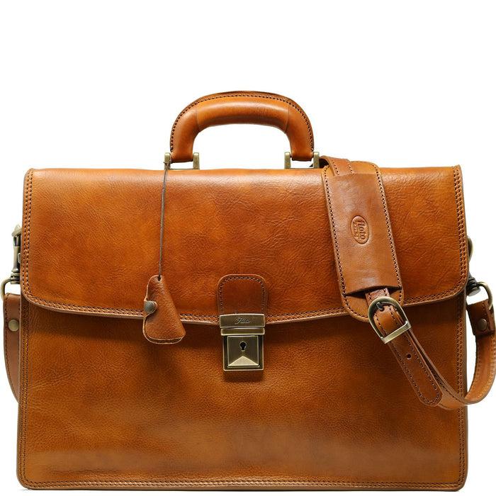 Floto Milano Briefcase Vecchio Brown