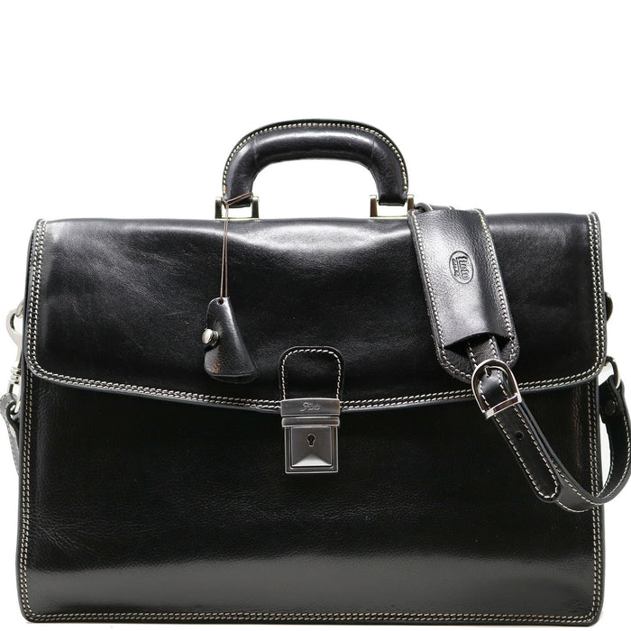 Floto Milano Briefcase Vecchio Brown