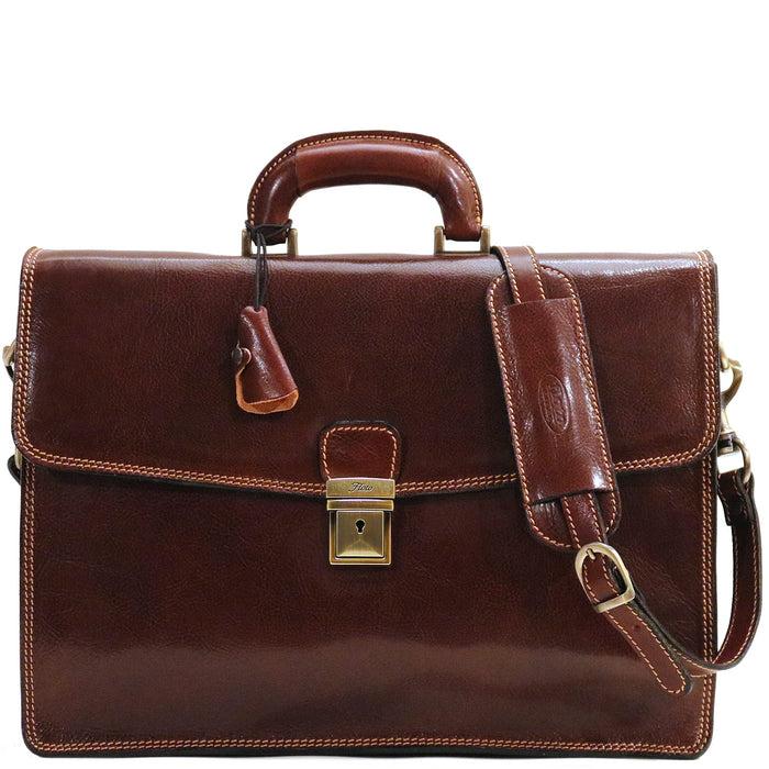 floto Milano Briefcase Vecchio Brown