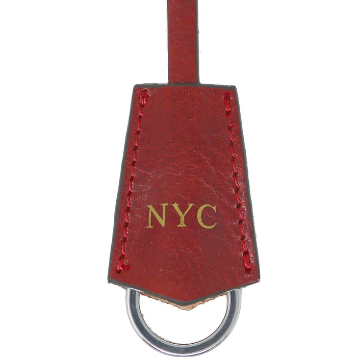 Floto Monogram Key Fob Vecchio Brown
