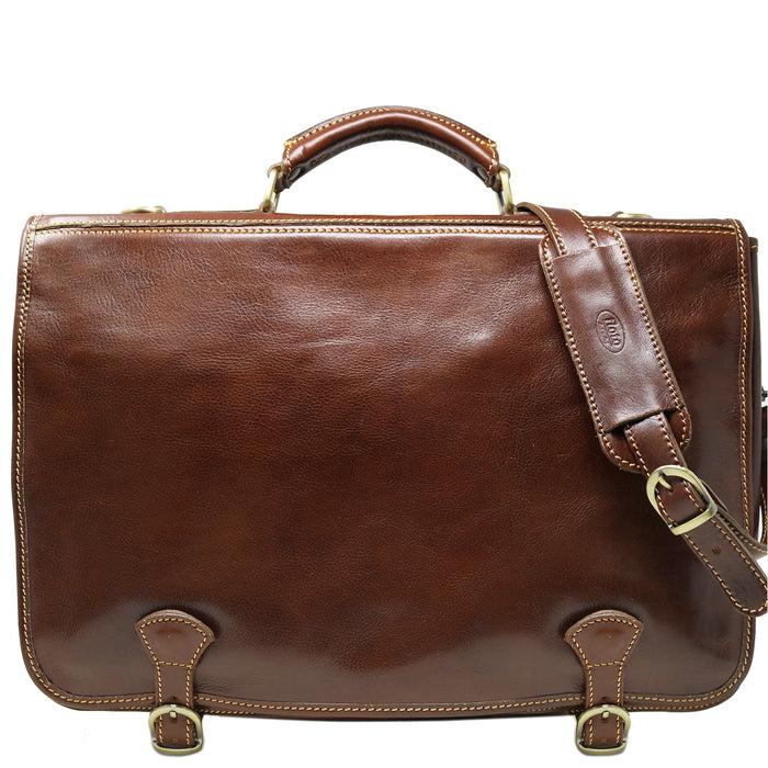 Floto Piazza Messenger Tobacco Brown