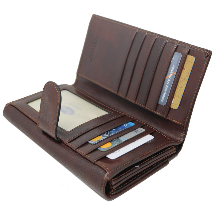 floto Roma Continental Wallet Vecchio Brown