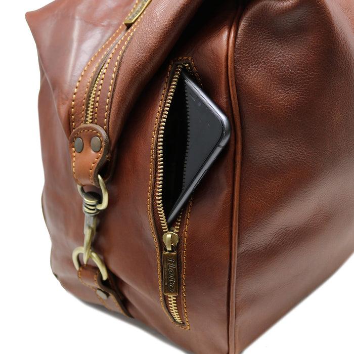 Floto Roma Travel Bag Saddle Brown