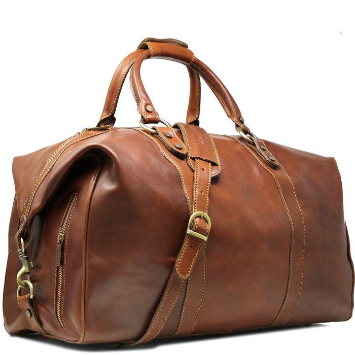 floto Roma Travel Bag Saddle Brown