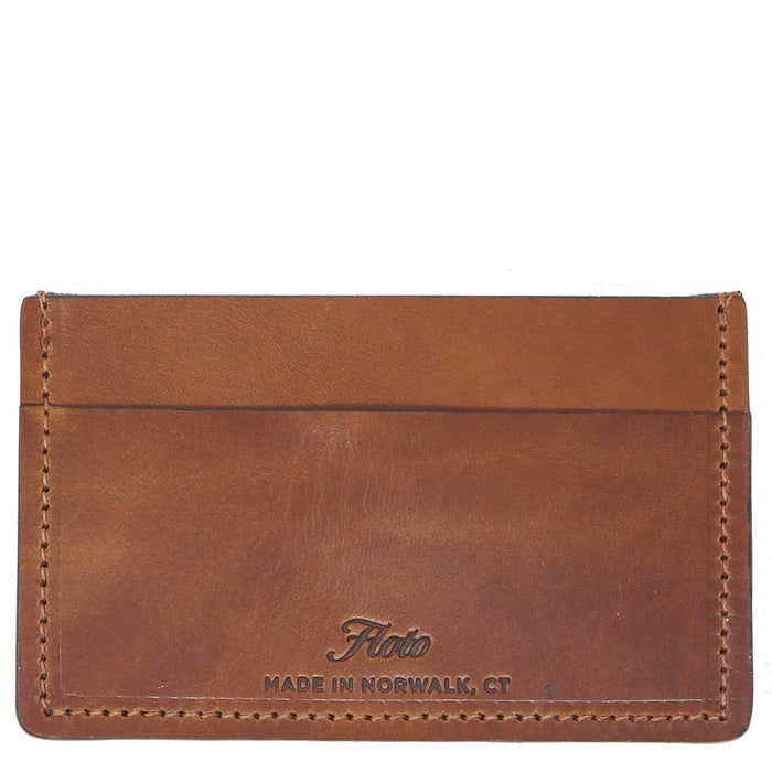 floto Sono Wide Card Wallet Saffiano Orange