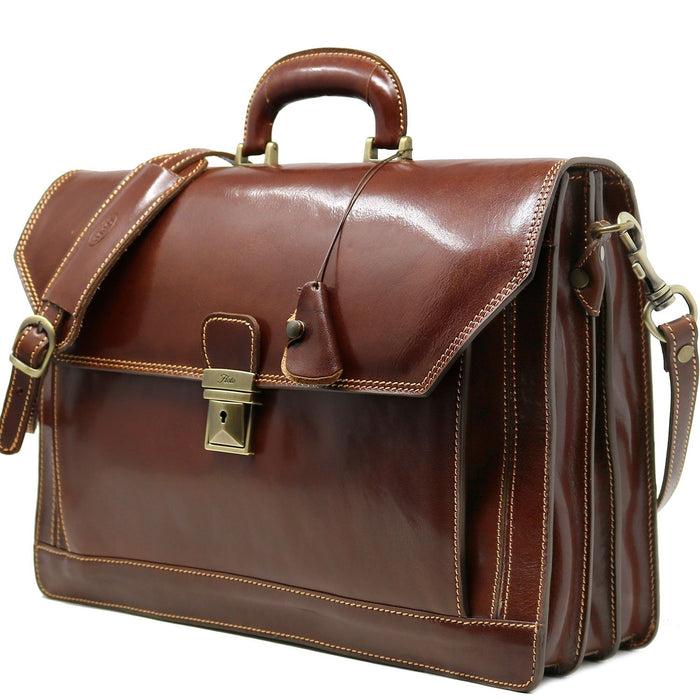 Floto Venezia Briefcase Vecchio Brown