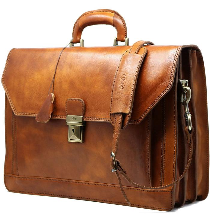 Floto Venezia Briefcase Vecchio Brown