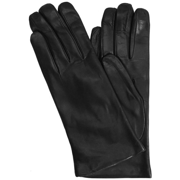 floto Women's Cashmere Lined Black Leather Gloves
