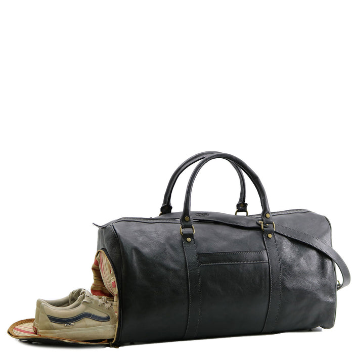 Floto Lugano Weekender W/ Shoe Compartment Olive (Honey) Brown
