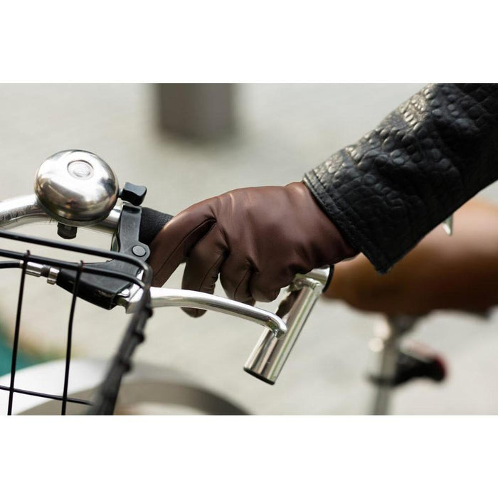 Floto Women's Cashmere Lined Brown Leather Napoli Gloves