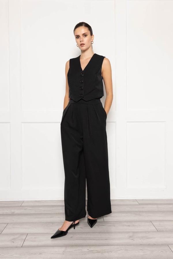 Flounce London Flounce London Black Tailored Waistcoat