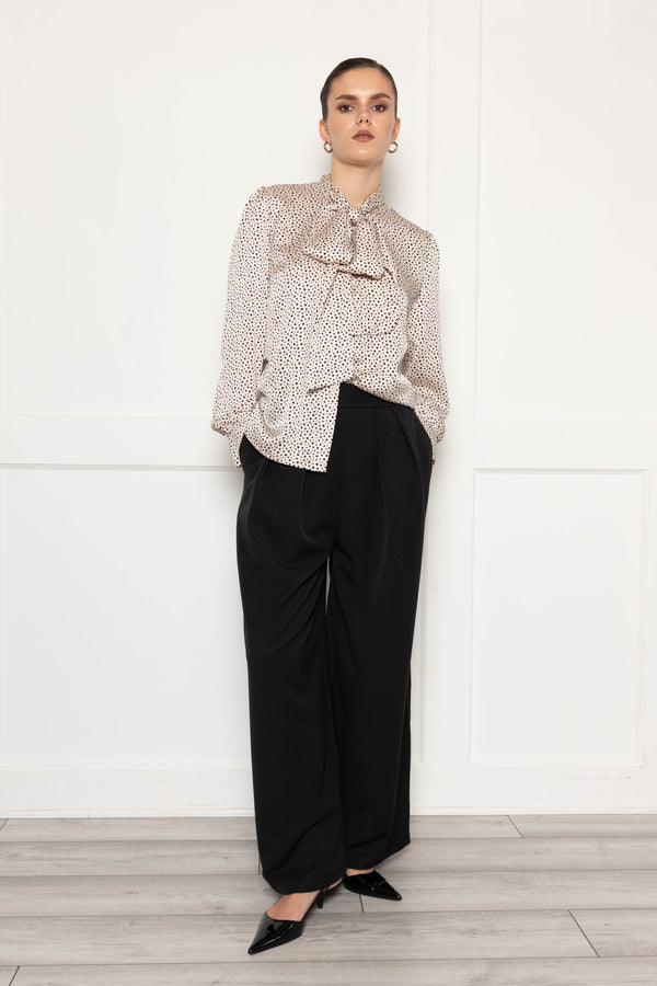 flounce london Flounce London Black Wide Leg Tailored Trousers