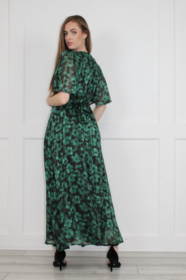 Flounce London Flounce London Floral Chiffon Maxi Dress