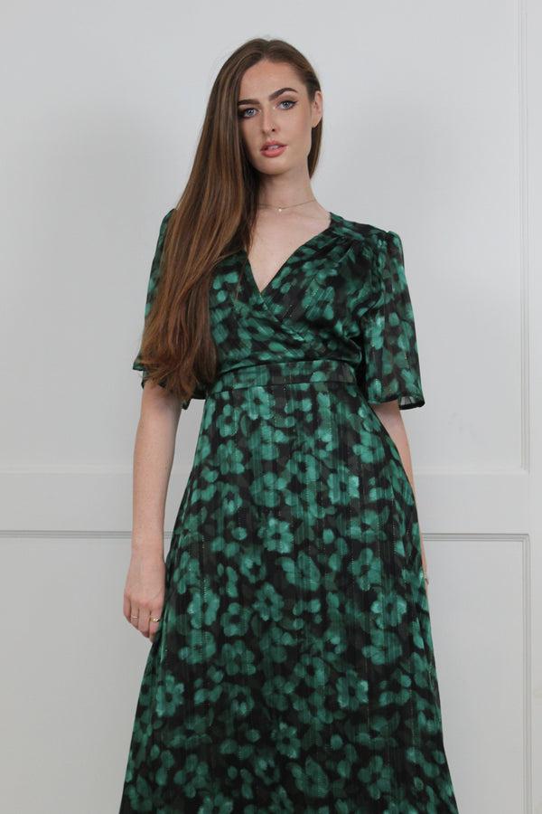 Flounce London Flounce London Floral Chiffon Maxi Dress
