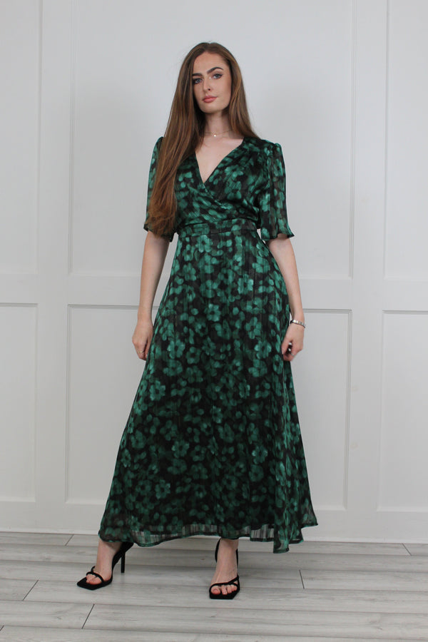 Flounce London Flounce London Floral Chiffon Maxi Dress