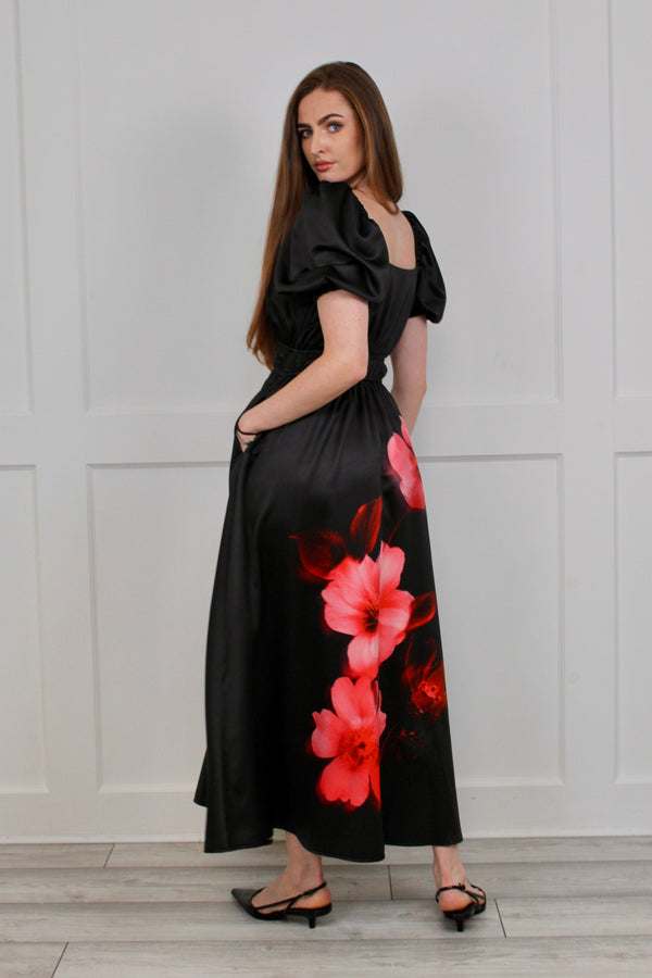 Flounce London Floral Printed Midaxi Dress
